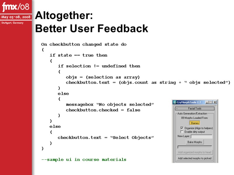Altogether: Better User Feedback On checkbutton changed state do (    if